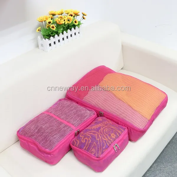 
3PCS Set Suitcase Organizer Clothes Bag Tidy Luggage Packing Cubes wash bags 