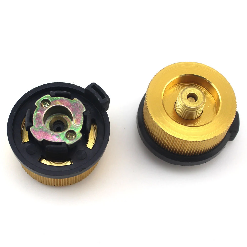 
Outdoor Camping Hiking Stove Burner Adaptor Split Type Furnace Converter Connector Auto-off Gas Cartridge Tank cylinder Adapter 