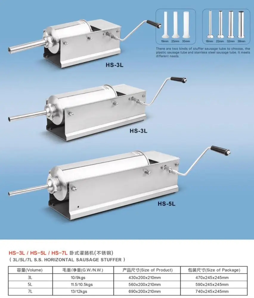 Вертикальный Электрический автоматический колбасный шприц из нержавеющей стали для ресторана и дома, 110 В, 220 В
