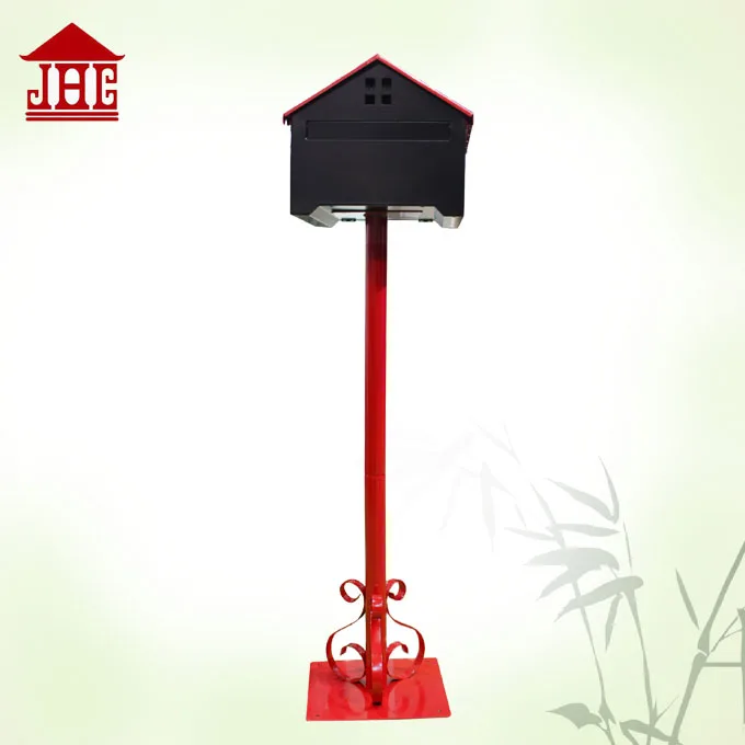 
JHC galvanized steel metal mailbox/ residential standing letterbox for package 