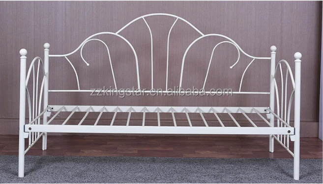 Wrought iron furniture metal divan day bed frame for sale