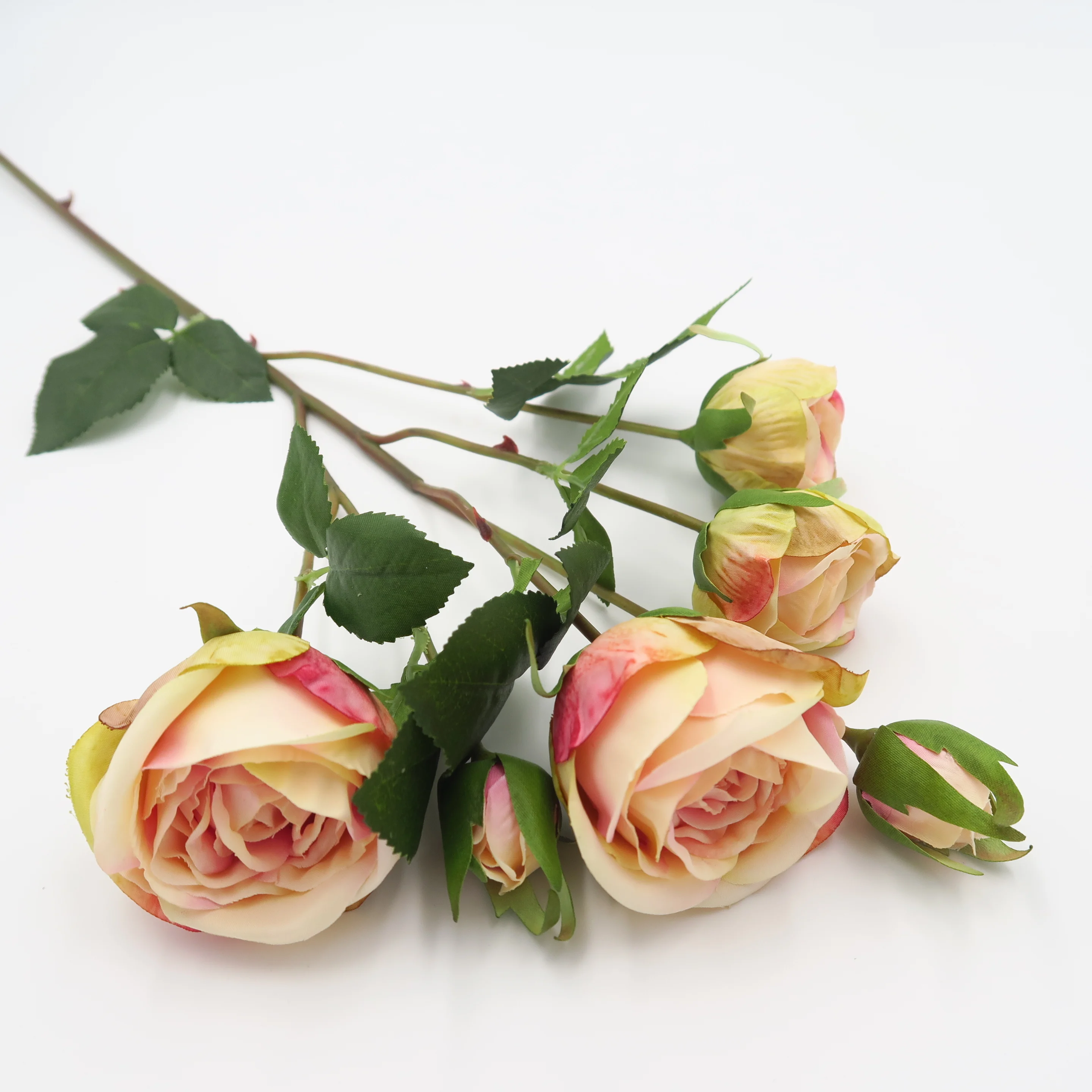 2019 new design Decorative Flower Head with leaves