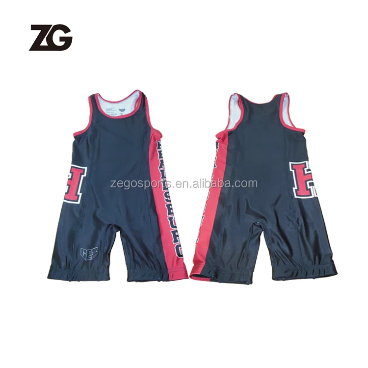 ZEGO SPORTS 100% Polyester Sublimation Wrestling Singlets Maker
