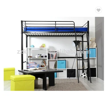
Factory price cheap twin metal adult loft bed 