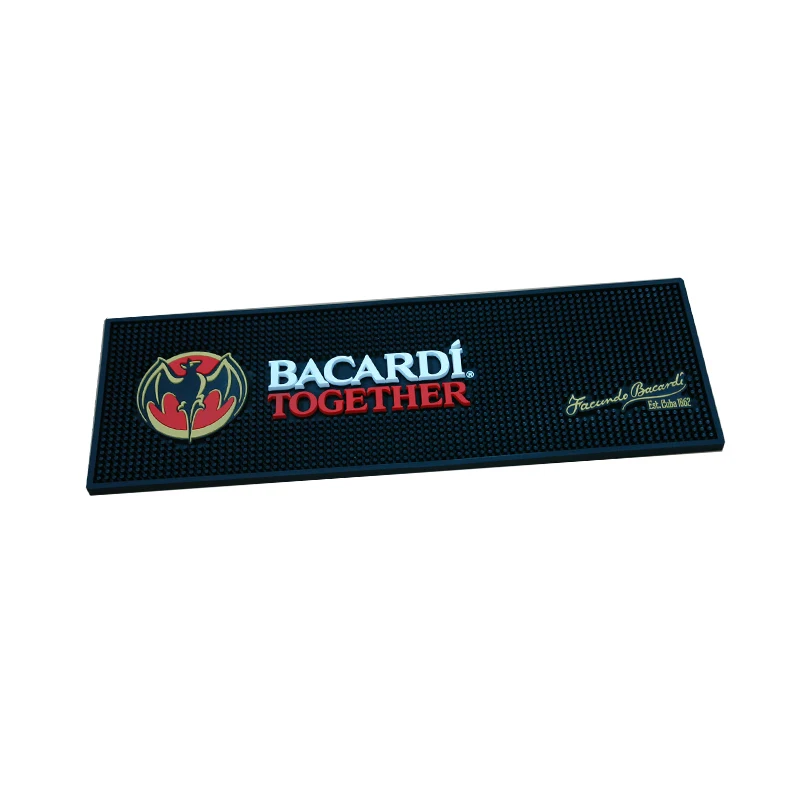 
2019 BACARDI Customized Rubber Bar Mat Beer PVC Bar Mat Promotion 