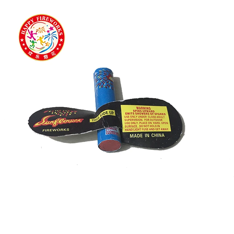 W504 sunflower helicopters consumer fireworks with colored sparklers