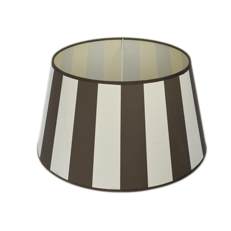 
Striped ribbon TC fabric desk lampshade 