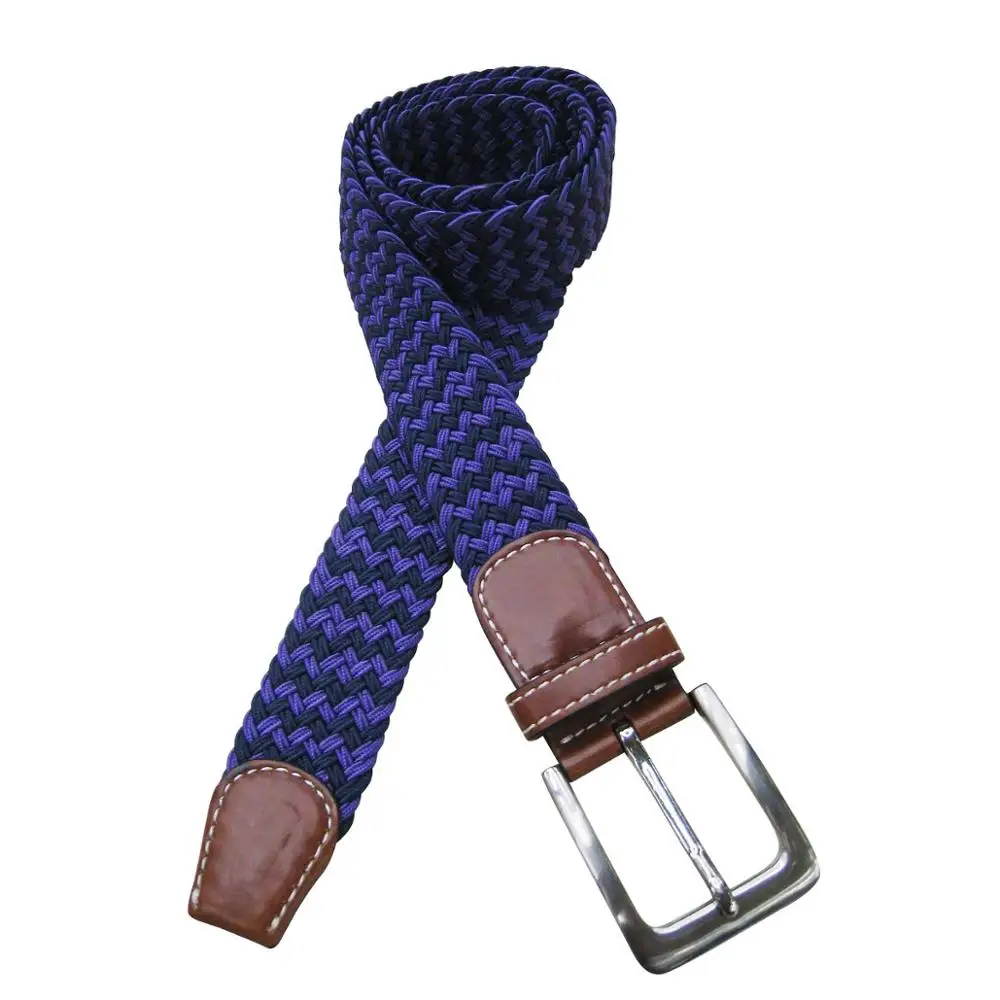color navy purple woven belt elastic