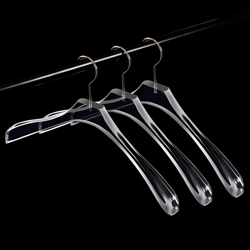 Wholesale  clear acrylic hangers for clothing shop acrylic clothes hanger for men