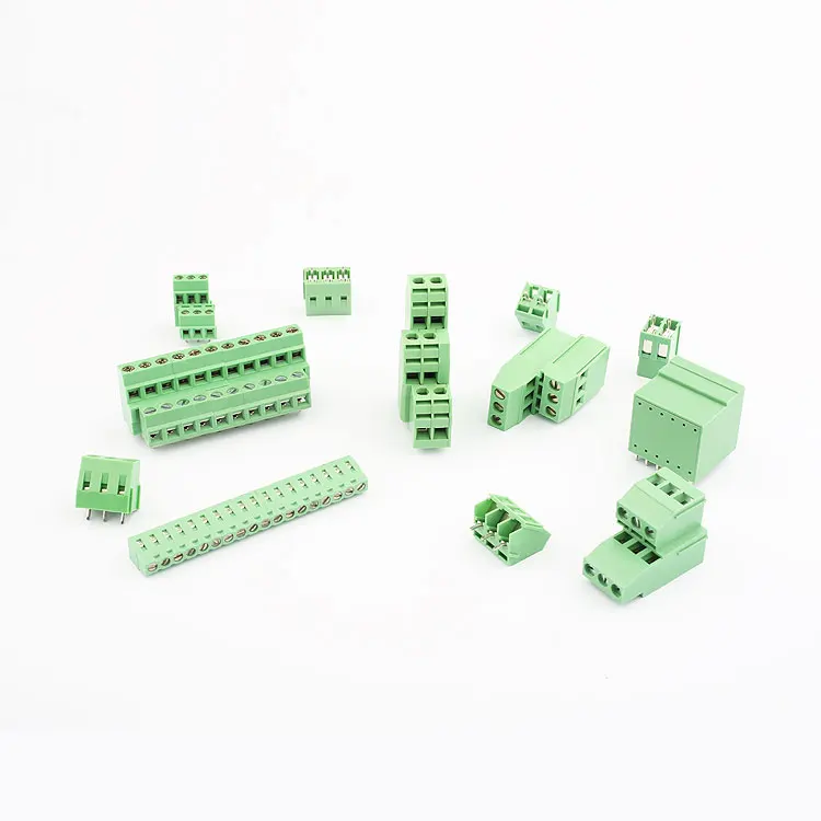3.50mm 3.81mm 5.00mm 10A 16A 300V AC PCB Screw male female green Terminal Block
