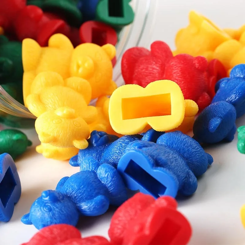 72PCS Educational Counting Bears Toys Bear Weight 3/6/9g