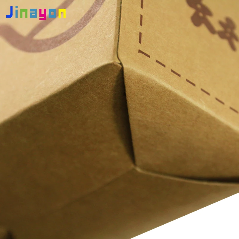 Jinayon New Custom Kraft Paper Gift Box Kids Template Special Box Customized Size Carry Food Packaging Box for Kids Candy