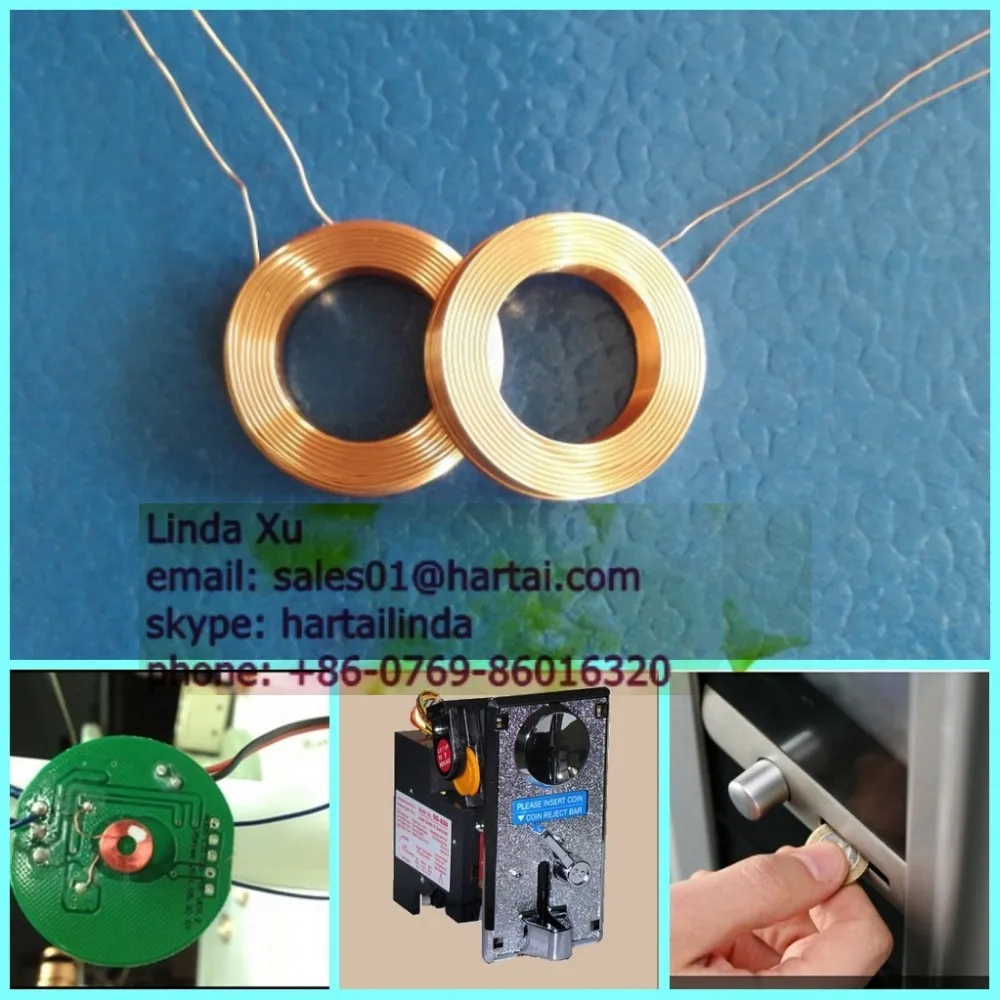 strong production capacity inductive loops air cored induction coil high Q self-bonding vending machine winding coil