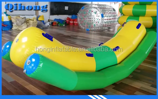 2016 Hot sale sea rides adult bicycle pedal fishing boat for amusement, 2 tubes banana boat for water toy