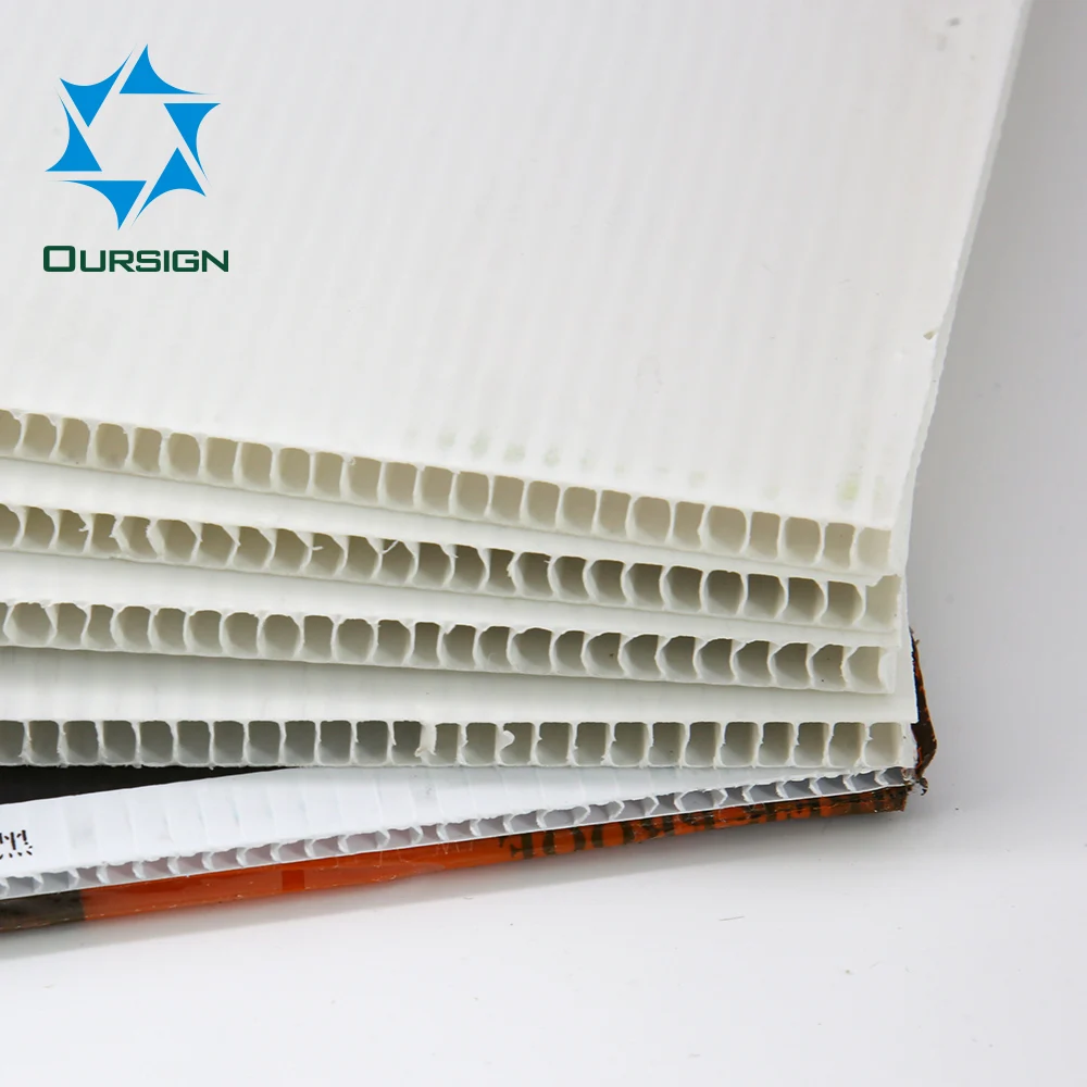 100% Virgin Material Corflute Sheet for UV Printing