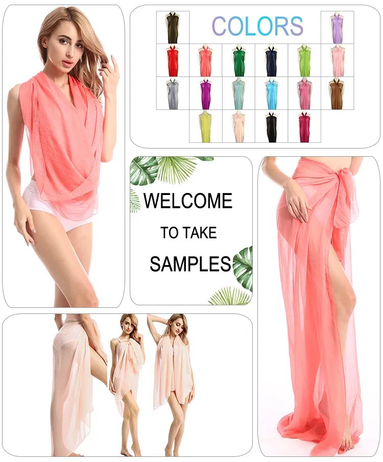 new arrival hot selling black and green swimsuit coverup sarong pareo