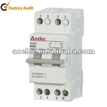AUQ1 din rail mounting 16A Changeover Switch