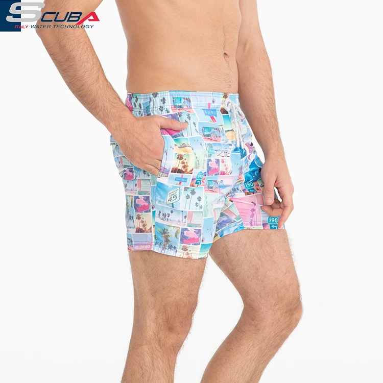 Мужские водные реактивные Волшебные пляжные шорты с принтом плавки для мужчин