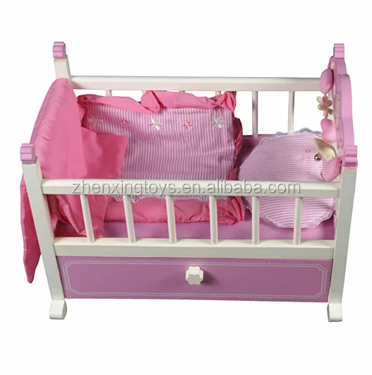 Safe/healthy/high/solid wooden doll bed
