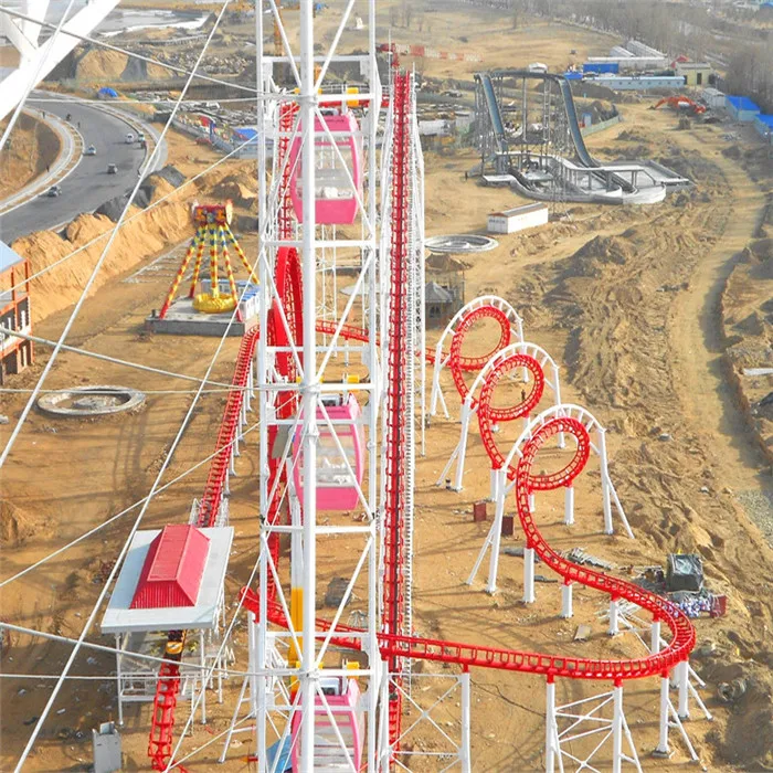 
factory direct sellshot amusement /thrilling rides 6 loops roller coaster 