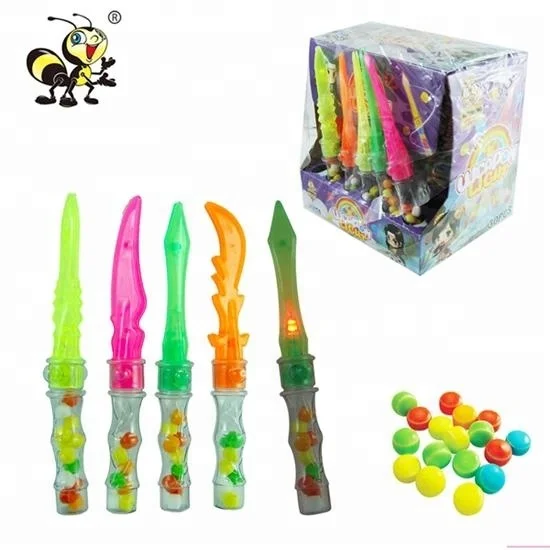 Weapon Shape Lighting  Toys Candy Light Up Plastic Sword Toy