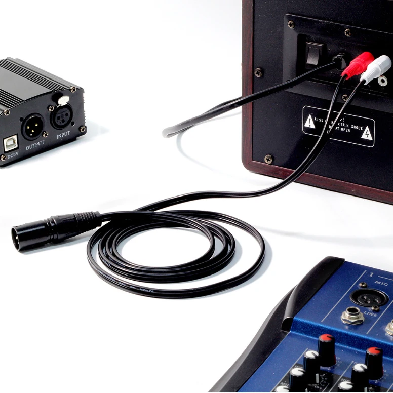 Shenzhen Manufacturer Professional Microphones Connect Dual RCA Male to XLR Male Cable