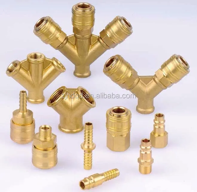 brass german type quick coupling , 1/4 male threaded german type quick couplers