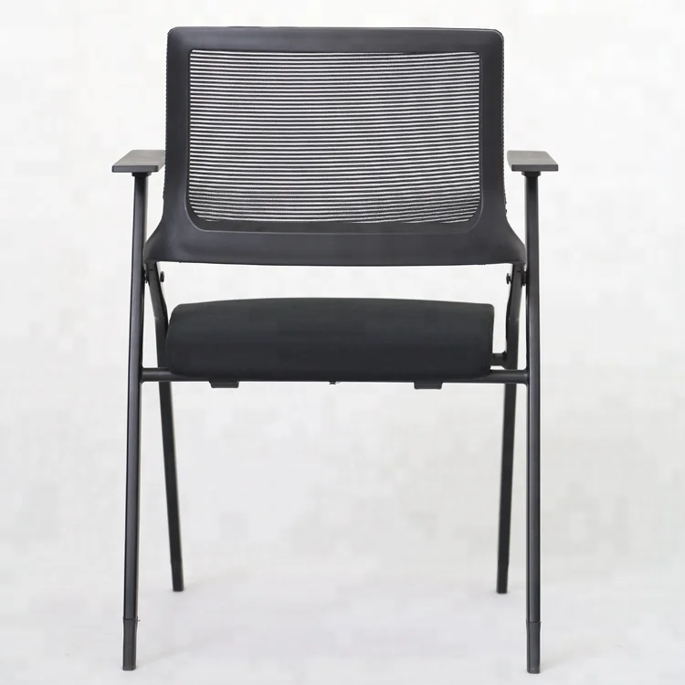 Foldable mesh back office training student desk chair