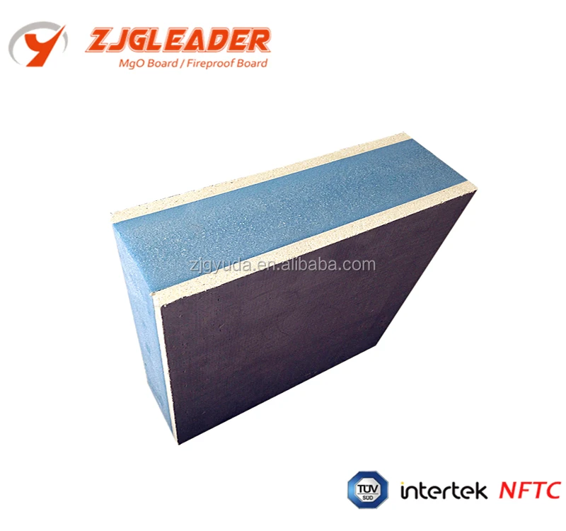 Green Sustaining Construction Sandwich Panels for Roof Exterior Insulation Fireproof Mgo Board with XPS PIR Core for House Walls