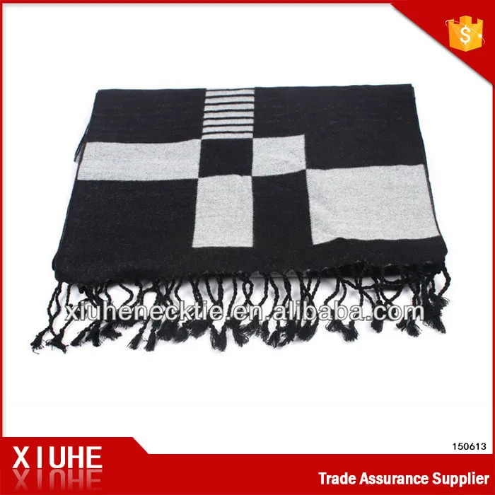 Wholesale custom scarf personalized fashion good high quality striped brand mens winter scarf