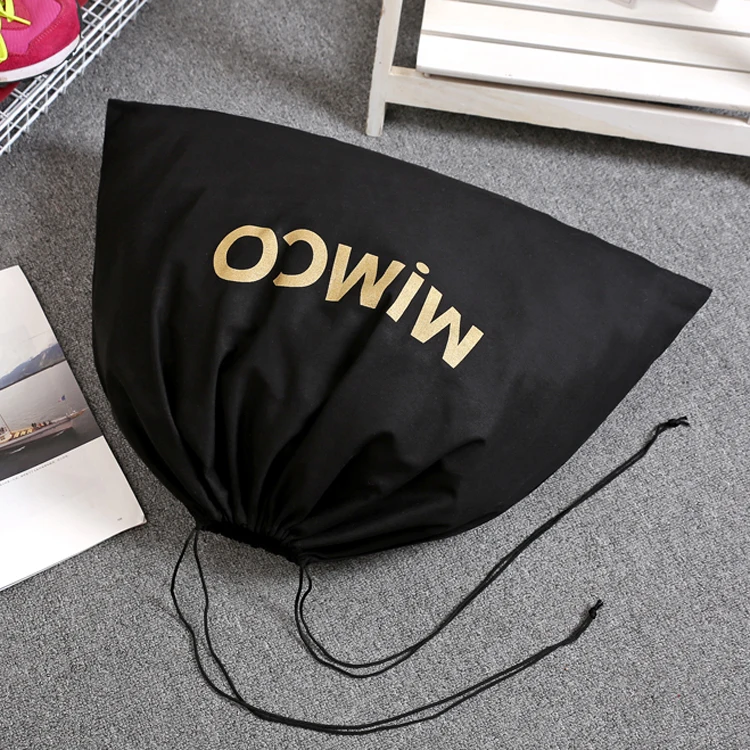 Custom Package Sling Pouch Cotton dust cover bag Drawstring Customized