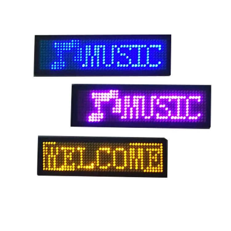 Led name badge display screen indoor or outdoor digital led name card small sign panel