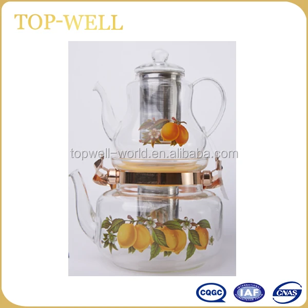 fire resistant glass turkish teapot brew teapot