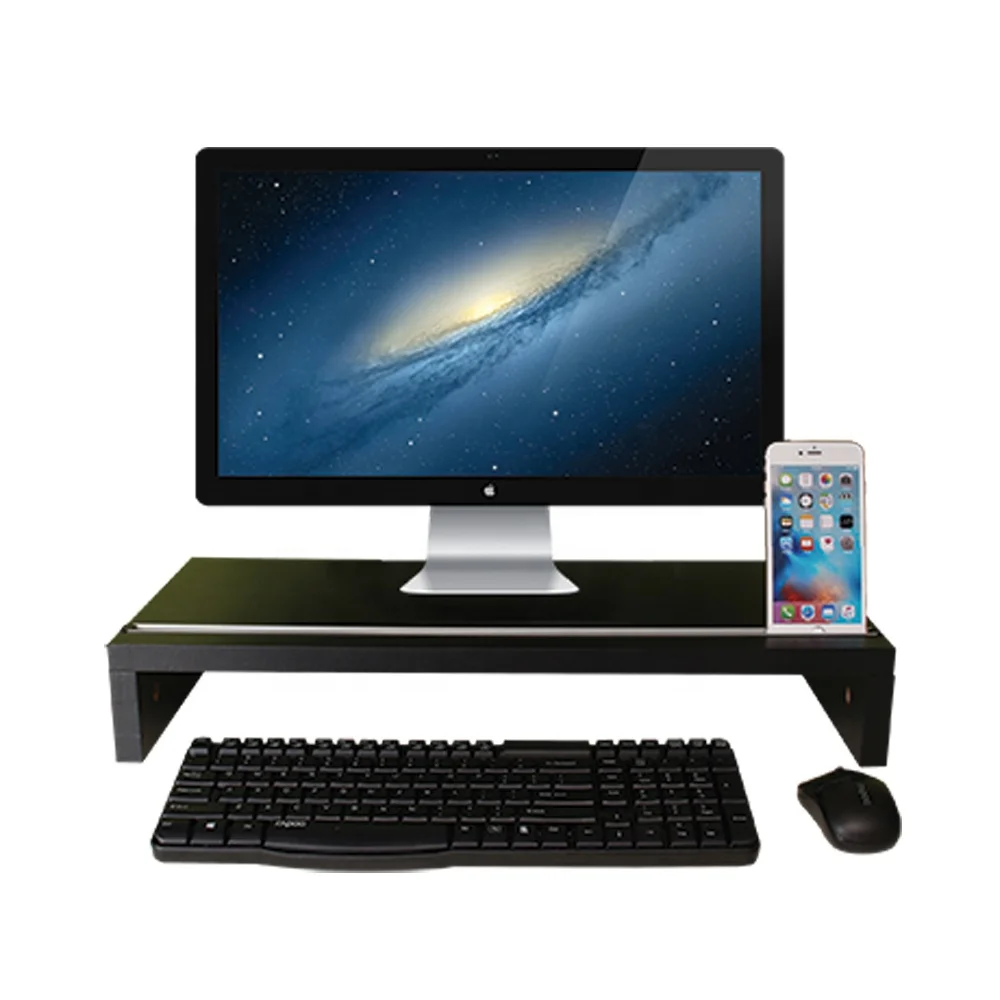 Ergonomic design MDF computer monitor stand riser