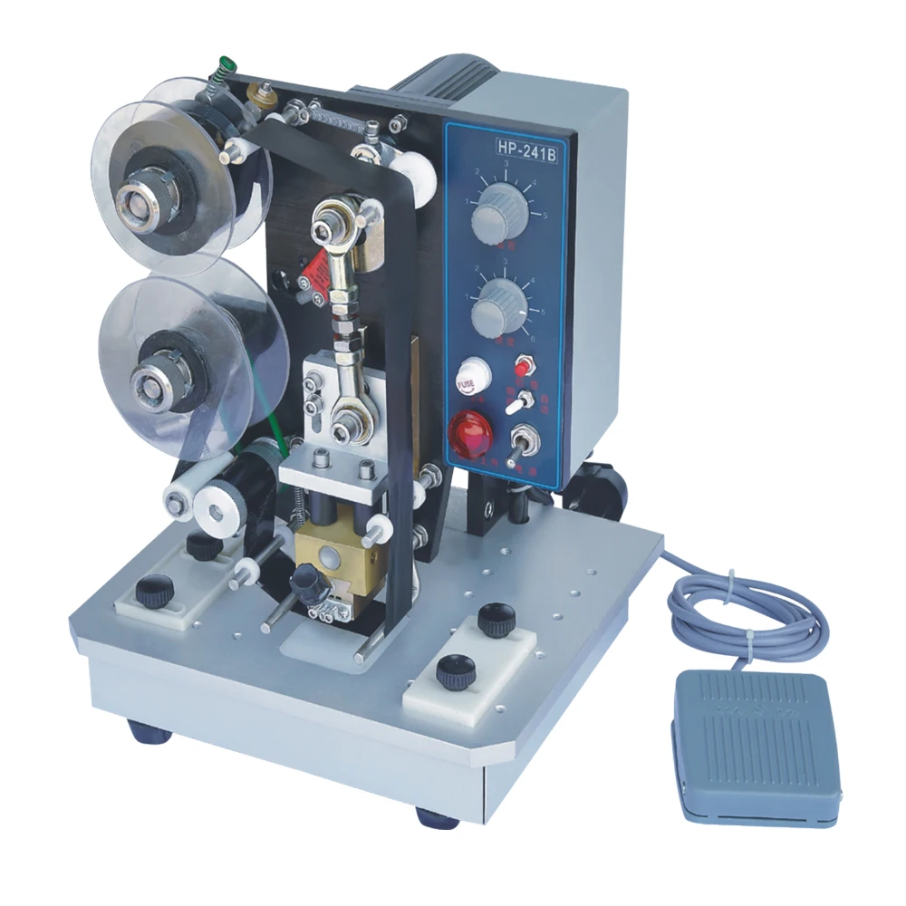 HP-241B electric expiry date batch coding machine series number printing machine hot stamp ribbon printer