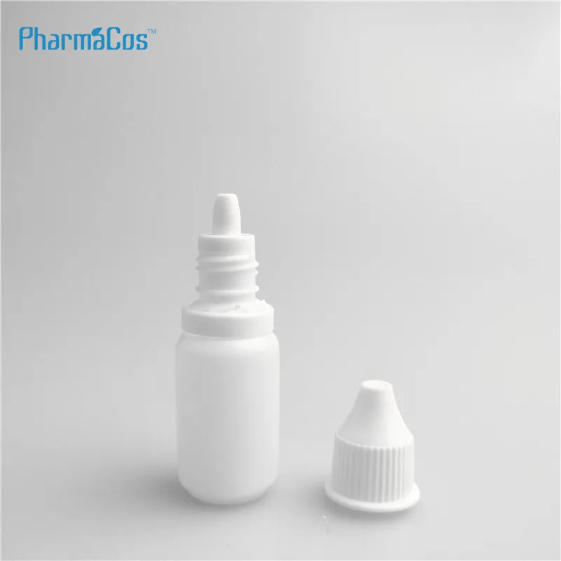 Empty PE Medical Eye Drops Bottle 10ml Plastic Eye Dropper Bottle 20ml with Childproof Cap