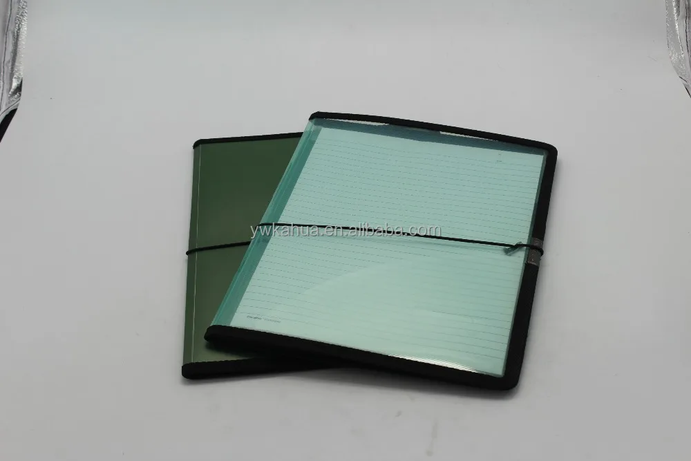 Custom Cheap A4 elastic string plastic presentation file folder pp display book with note book