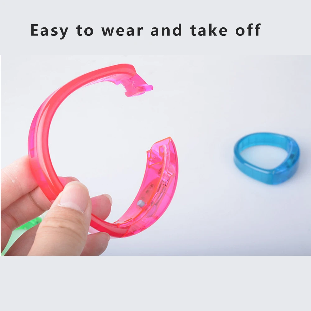 Customized Logo Party Bracelet Voice Control Wristband TPU Led Bracelet