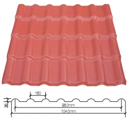
Housing Roofing Material Synthetic Resin Spanish Plastic Roof Tile 