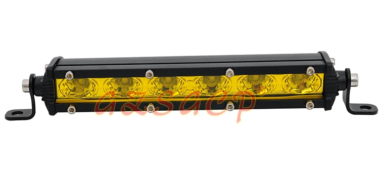 New super bright Oval lens slim yellow 18w cheap 12 volt car led light bar