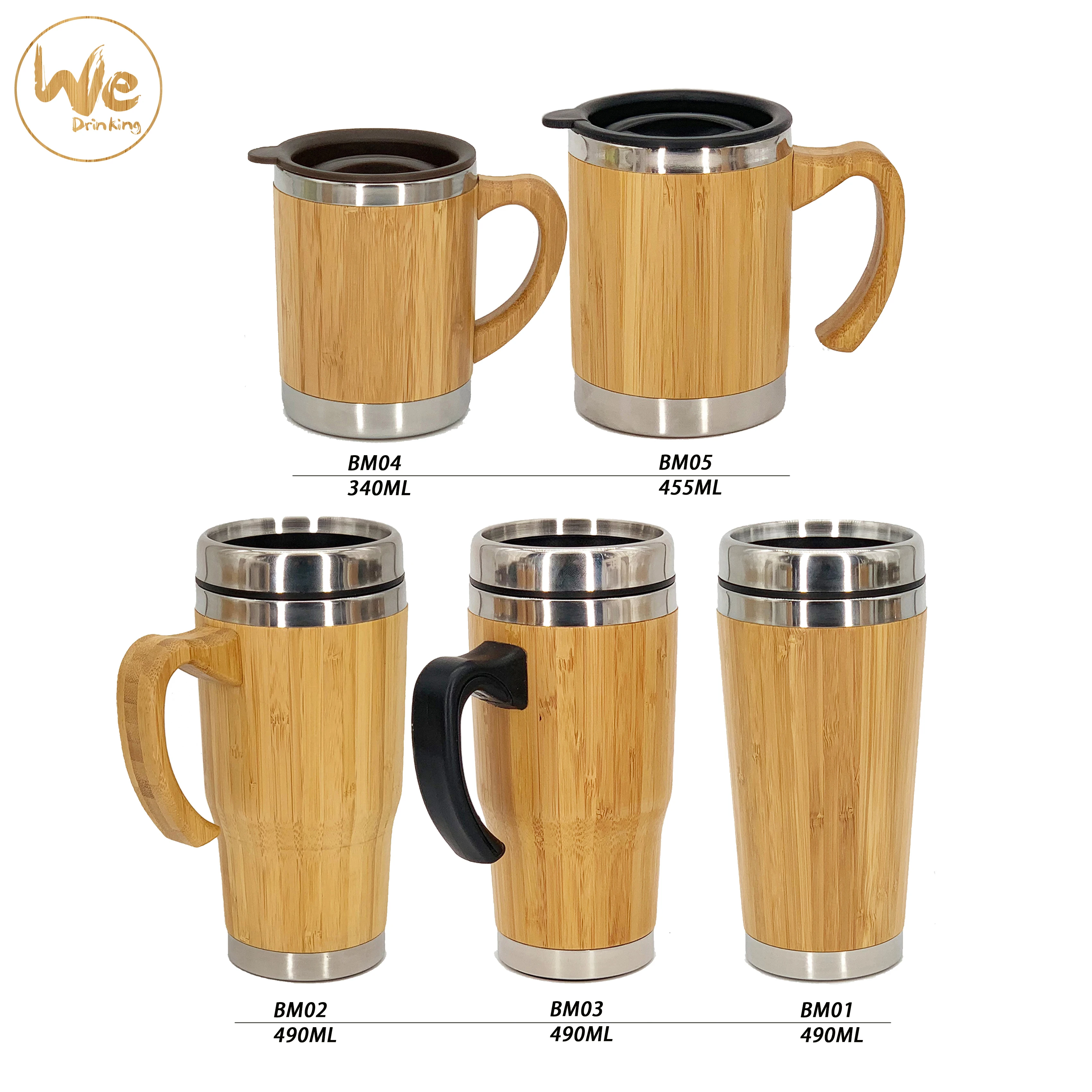 BM01 490ml 17oz Original  Reusable Coffee Tea  Stainless Steel Bamboo Mug