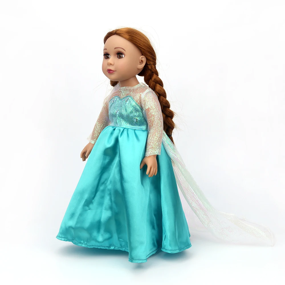 Elsa costume Princess Dress Costume for18 inch doll