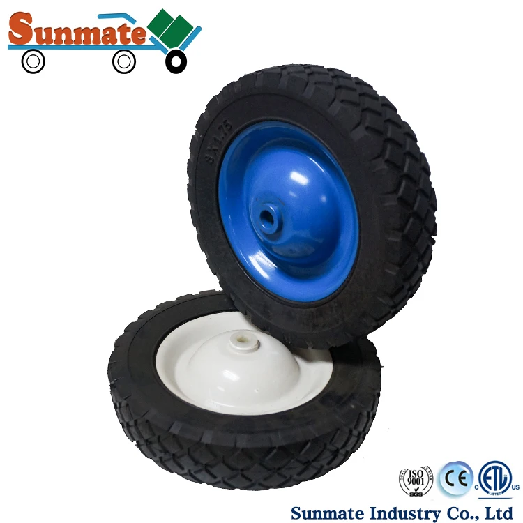7 Inch Semi Pneumatic Tire Wheelbarrow Rubber Wheels