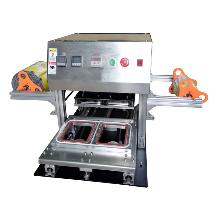 PLC programmable controller High efficiency fast food tray packing sealing machine