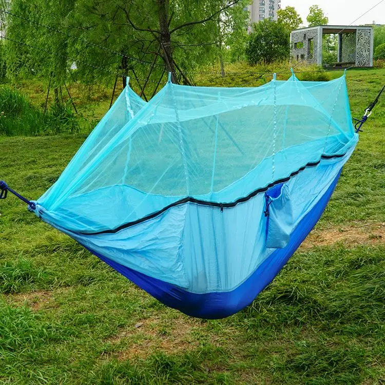 Wholesale Parachute Hammock Portable Outdoor Camping Nylon Hammock With Mosquito Net Hammock