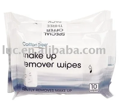 
female cheap makeup remove wet wipe/tissue/towel OEM 