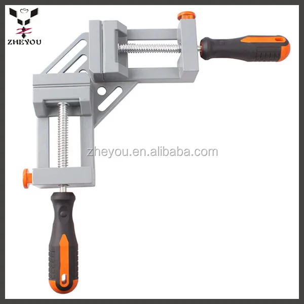 
double handles 90 degree aluminium wood right angle corner clamp for woodworking 