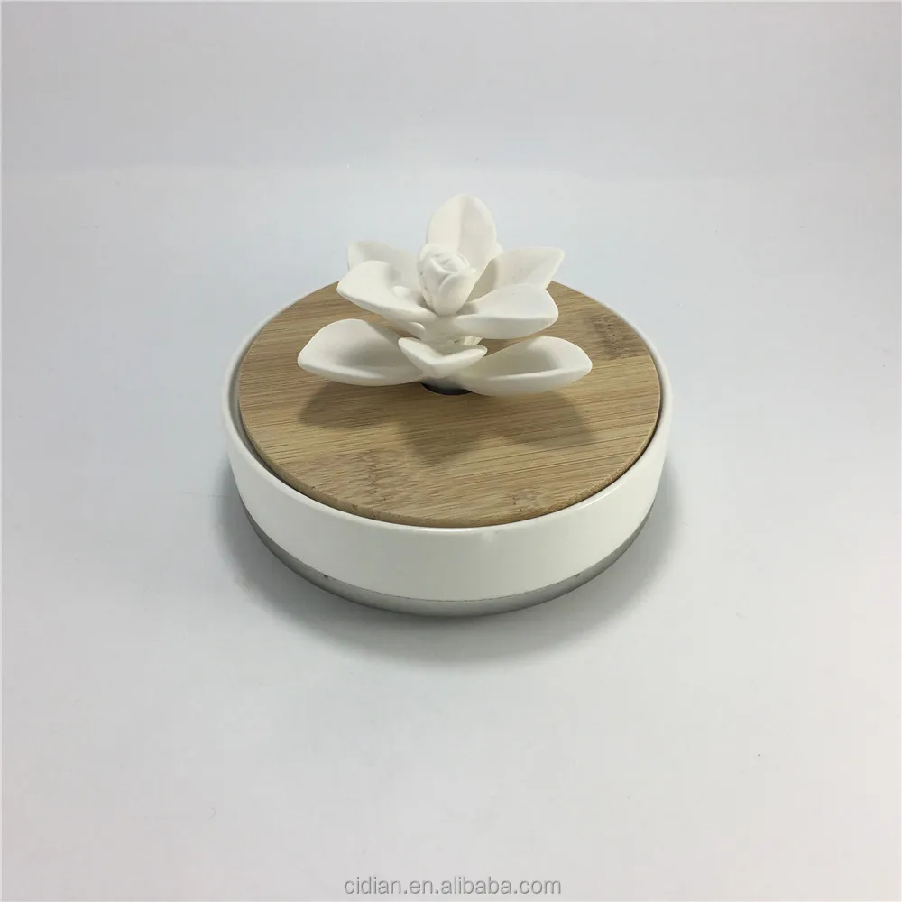 Ceramic Fragrance essential oil diffuser with ceramic flower