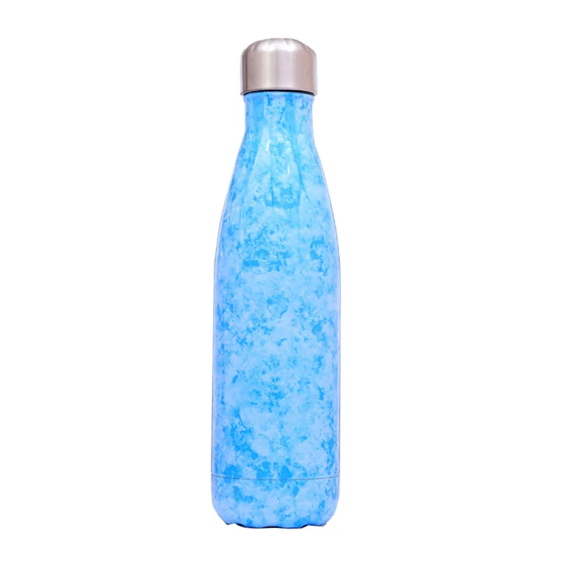 500ml blue marble cola bottle  new products for water bottle thermos flask vacuum flask logo