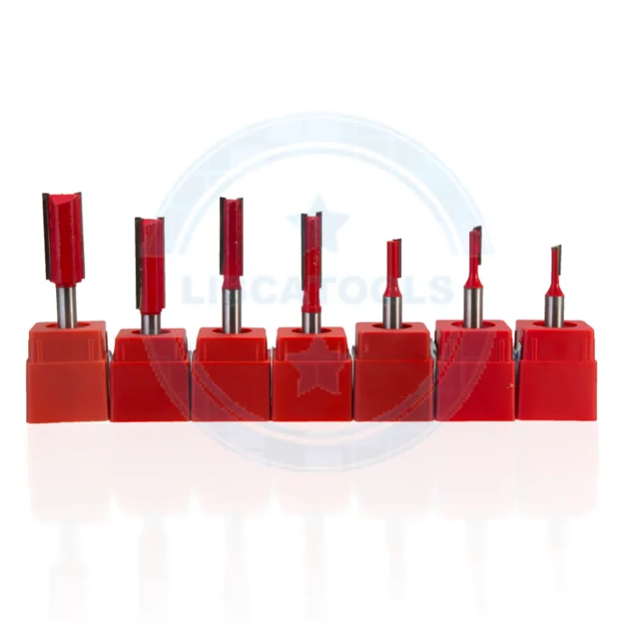 L-N033 1PC 1/4 inch Shank high quality Bottom Cleaning Dado Router Bit double flutes straight router bit